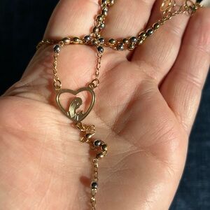 Elegant Gold Heart Pendant Necklace